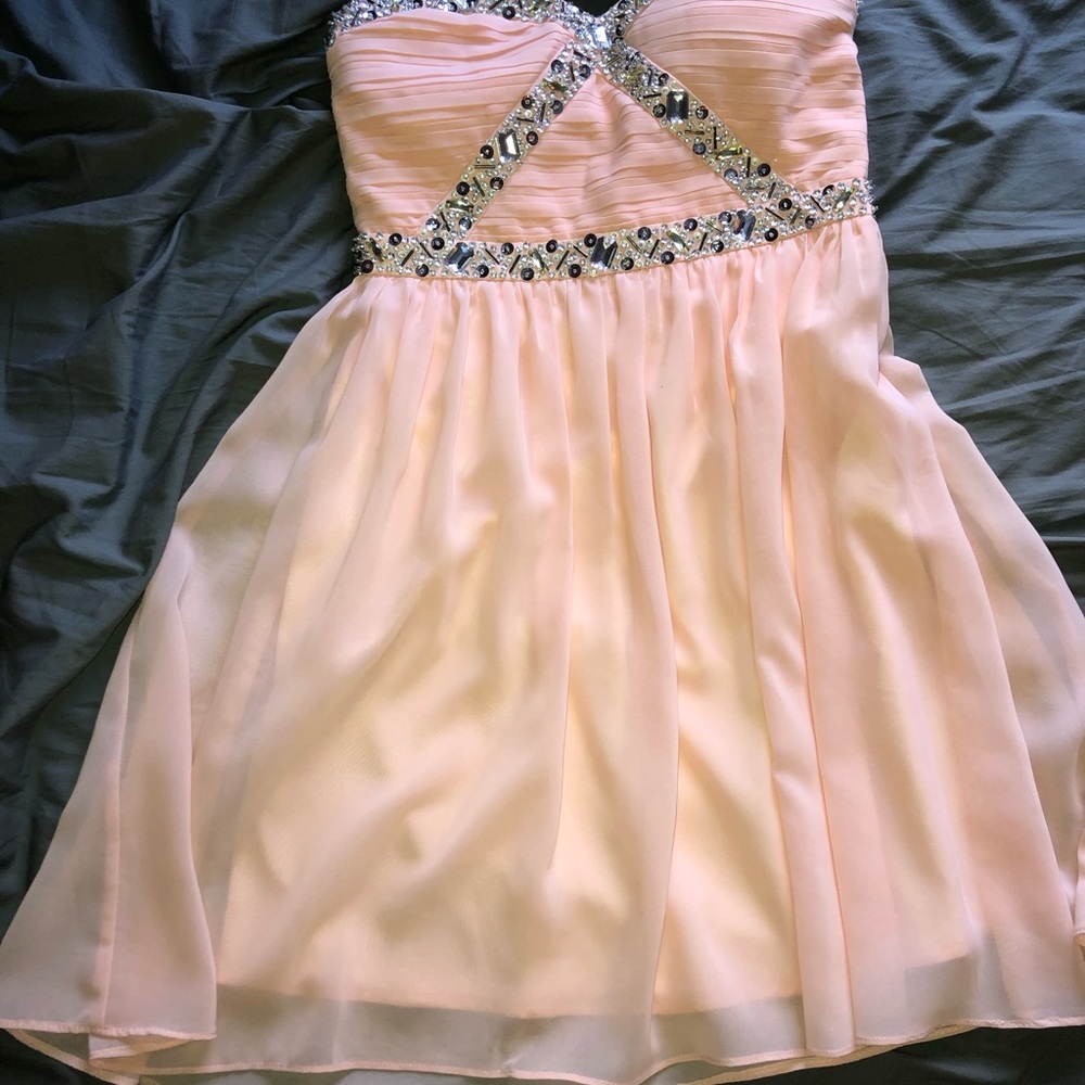 Strapless homecoming dress